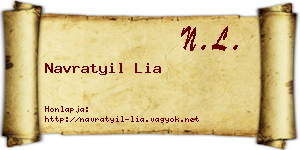 Navratyil Lia névjegykártya